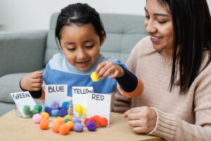 mom and daughter integrating aba techniques at home